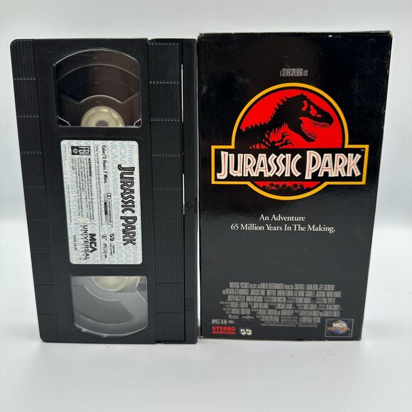 Jurassic Park VHS 1993 Steven Spielberg Classic Sci-Fi Adventure PG-13 - Picture 3 of 3